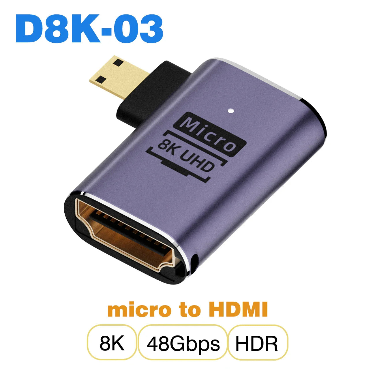 HDMI-Compatible Adapter | Mini and Micro HDMI to HDMI 2.1 Converter 48Gbps 8K60Hz 4K120Hz