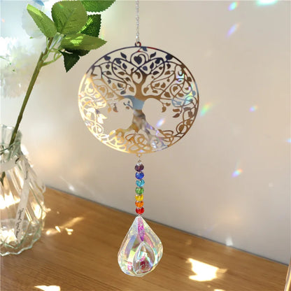 Attrape-soleil papillon en tôle d'animal avec pendentif boule de cristal prisme bricolage décoration suspendue décoration de fenêtre attrape-soleil de jardin