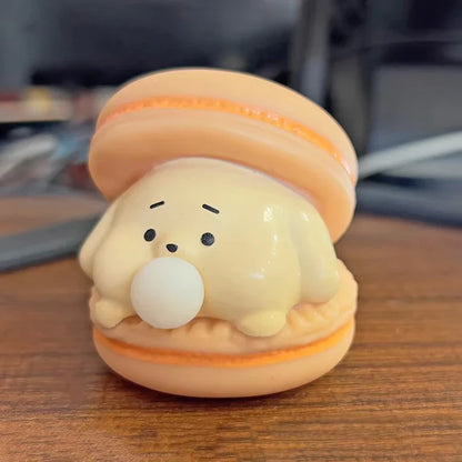 Creative Spit Bubble Burger Squishy Toy | Cute Cartoon Stress Relief and Desk Decor
