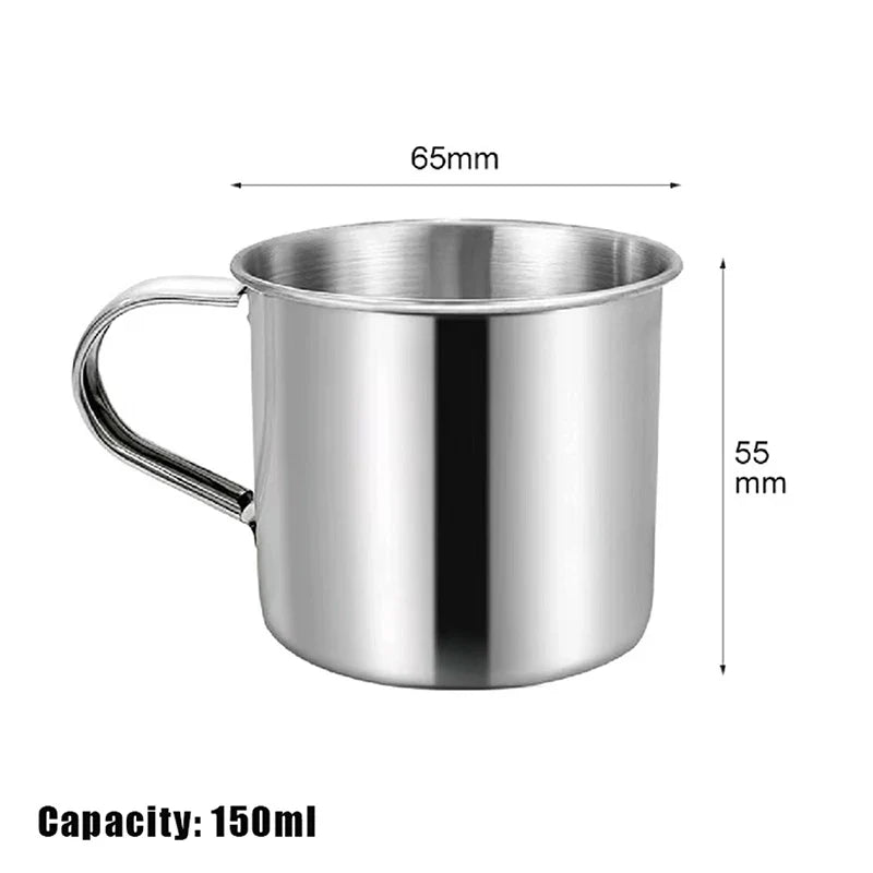 Stainless Steel Coffee Mug with Handle | Portable Travel Camping Cup