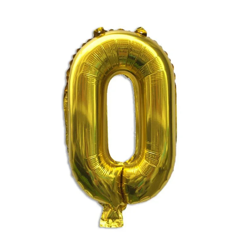 32 Inch Gold Foil Number Balloons 0-9 | Birthday Party Decorations