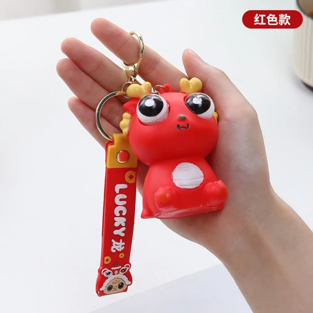 Big Eyed Dragon Squishy Toy | Pop Eyes Fidget Keychain for Stress Relief