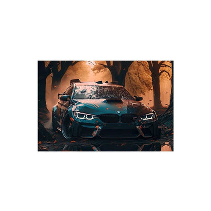 Voiture de sport E30, Graffiti de voiture de course de luxe, Art mural, Affiche imprimée sur toile HD, Décoration de maison, de salon, de chambre