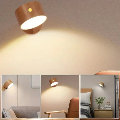 Touch Control Wall Lamp USB Rechargeable Dimmable LED Reading Light Bedroom