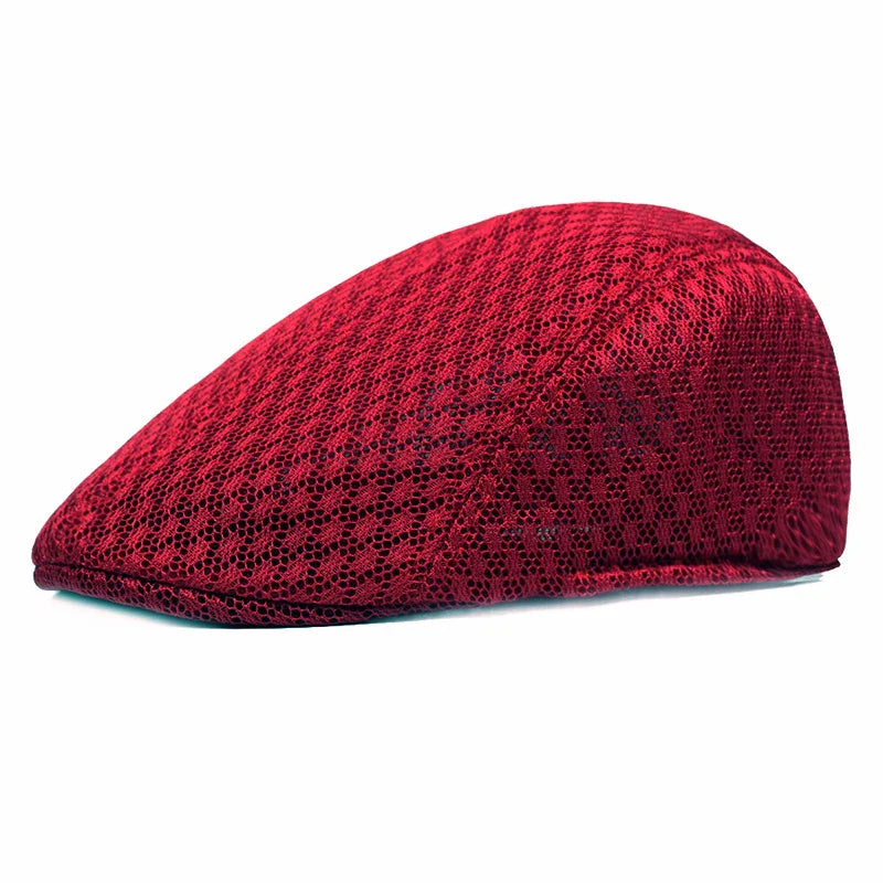 Summer Mesh Beret Hat | Unisex Newsboy Flat Cap for Casual Wear