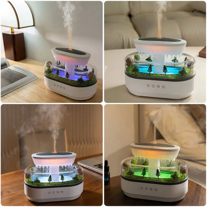 Cloud Rain Humidifier Rainfall Aromatherapy Diffuser with 7 Color Light for Home
