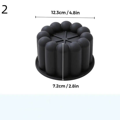 Silicone Mousse Cake Mold Set | Flexible Baking Molds for Heart Star Flower Shapes