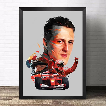 F1 World Champion Racer Ayrton Senna Graffiti Racing Formula 1 Poster Decorative Paintings Canvas Wall Art Pictures Home Decor