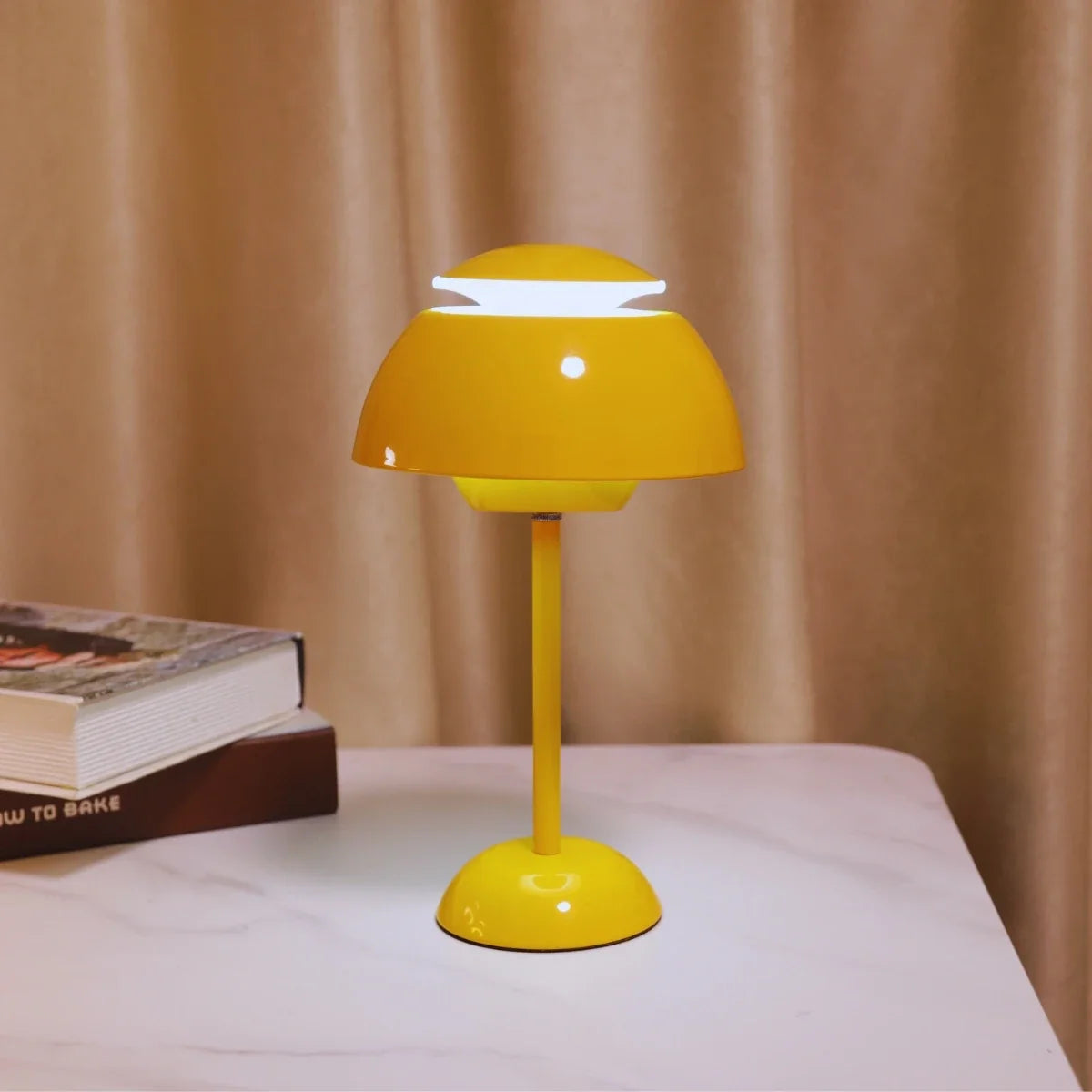 USB Touch Mushroom Table Lamp | Tri Color Dimmable LED Bedside Night Light