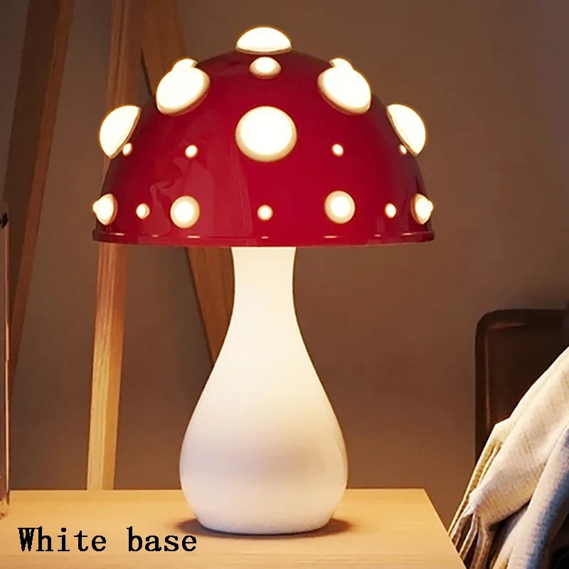 Amanita | Mushroom LED Lamp with Warm Light | USB Desk Night Light for Cozy Bedroom Decor
