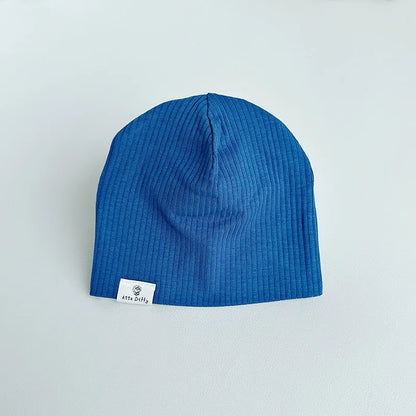 Soft Knit Baby Beanie | Breathable Cotton Candy Color Hat for Toddlers