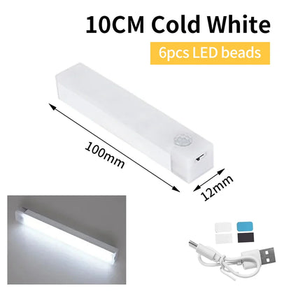 Rechargeable Motion Sensor LED Cabinet Light | Wireless Night Light for Kitchen, Staircase, Closet