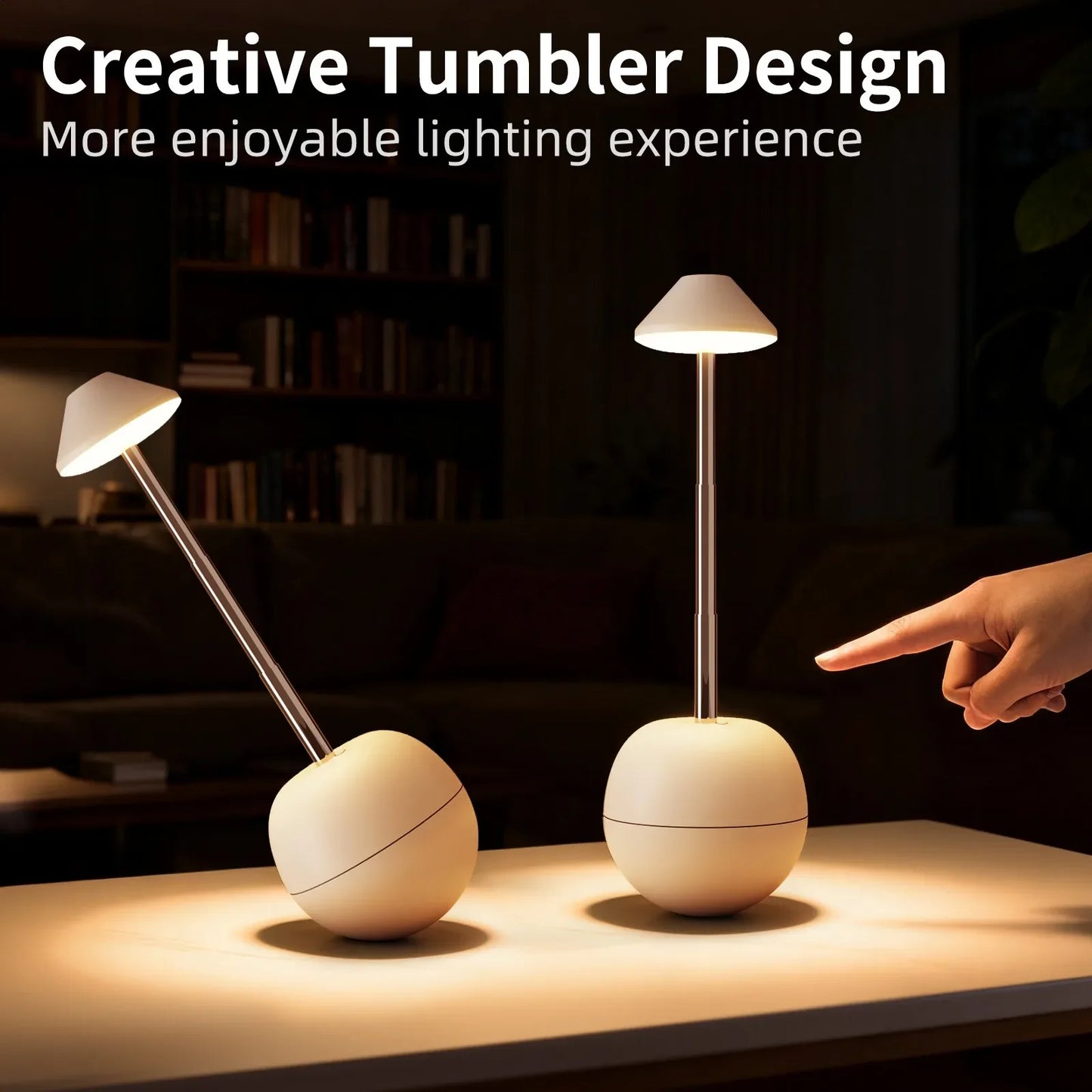 LED Touch Desk Lamp with Remote Control Adjustable Height Desk Light RGB Light Suitable for Living Room Bedroom Bedside Lamp