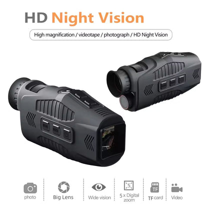 1080P Night Vision Monocular with Infrared Zoom HD Hunting Telescope for Day/Night Use