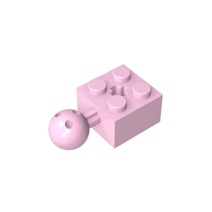 Gobricks GDS-976 Technical Brick Modified 2 x 2 with Ball Joint and Axle Hole | Compatible with Lego 57909