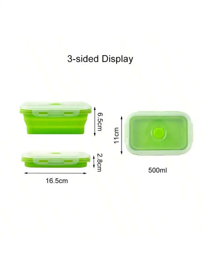 Foldable Silicone Lunch Box | Portable Thermal Food Container for Outdoor Picnic