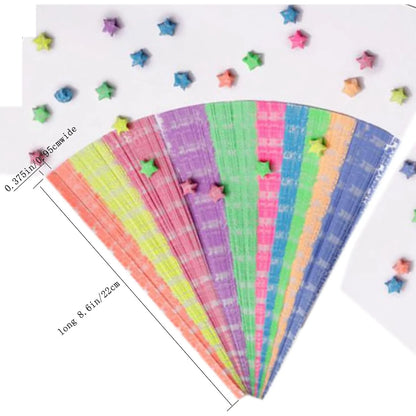 Colorful Origami Star Paper Strips | DIY Lucky Star Craft Kit