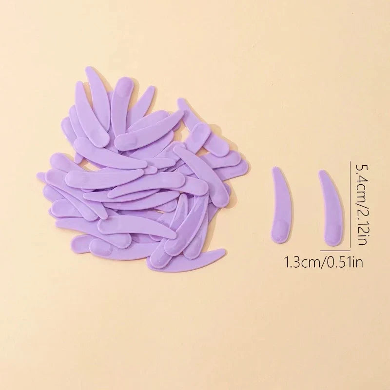 Plastic Face Cream Spoon Set | 50-Pack Crescent Spoons for Skincare
