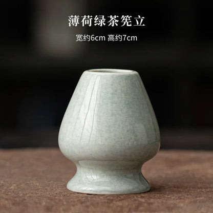 Japanese Tea Whisk Holder Matcha Ceremony Matcha Whisk Container Green Tea Chasen Holder Stand Bowl Teahouse Teaware Supplies