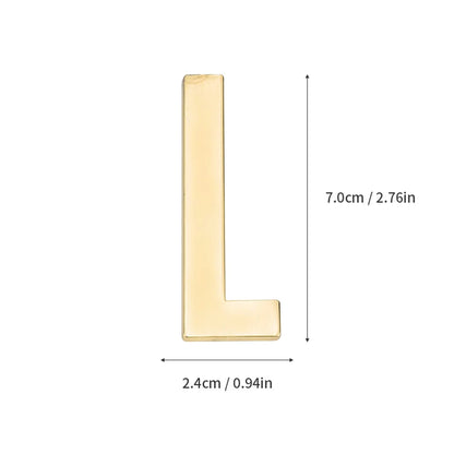 1 pièce en métal auto-adhésive Numéro de maison, lettres de l'alphabet anglais pour plaque de porte d'appartement, autocollants de numéro de boîte aux lettres de table 7*3cm