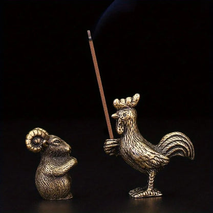 Mini Metal Incense Stick Holder | Chinese Zodiac Animal Incense Burner