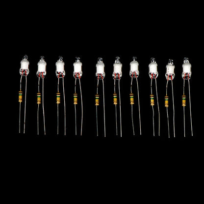 Neon Indicator Light Bulbs 10-Pack | 220V with Built-In Resistor