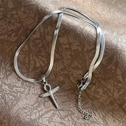 Christian Cross Necklace for Men Women | Stainless Steel Religious Pendant Jewelry