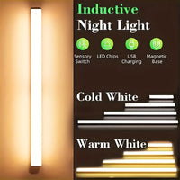 4-Size Sensor Night Light | USB Rechargeable Magnetic LED Lamp for Home Office