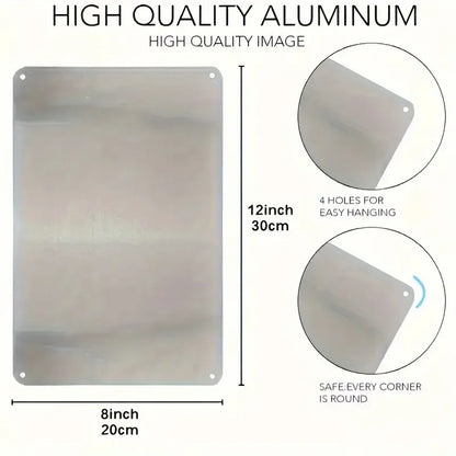 1 panneau 2D plat en aluminium 12x8 pouces, avertissement de surveillance extérieure 24h/24 - Avis de caméra de sécurité CCTV durable