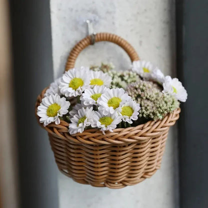 Cesta de pared para verduras, frutas y artículos varios, cesta de almacenamiento tejida, almacenamiento de cocina, decoración del hogar
