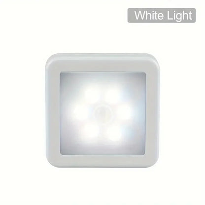 6LED Motion Sensor Night Light | Wireless Battery Operated Puck Lamp for Closet, Stair, Hallway