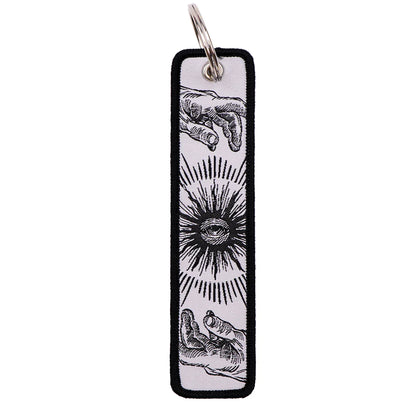 Spanish Quotes Embroidery Key Tag | Motorcycle Keychain for Men