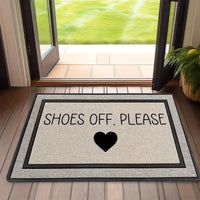 Alfombra estampada VIKAMA ZAPATOS FUERA POR FAVOR, resistente a la suciedad y fácil de limpiar, felpudo para pasillos y entradas de dormitorios, decoración del hogar
