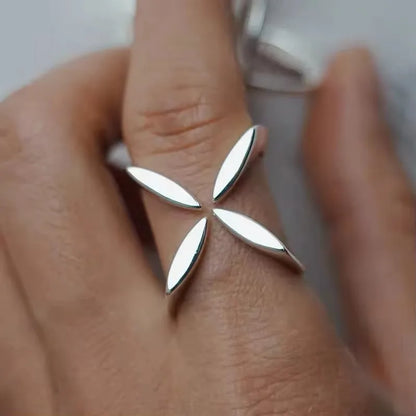 VENTFILLE 925 Sterling Silver Adjustable Rings | Vintage Hip Hop Couples Jewelry