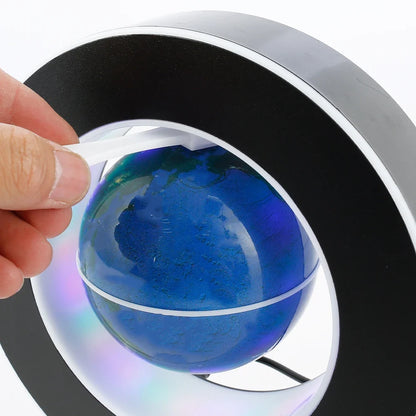 Floating Levitating Globe Lamp LED Magnetic Rotating World Map Bedside Desk Light