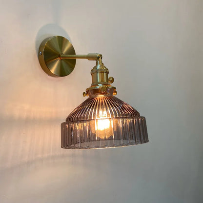 Green Glass Wall Sconce – Art Deco Light for Living Room, Hallway & Bedroom