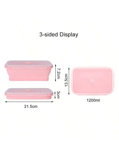 Foldable Silicone Lunch Box | Portable Thermal Food Container for Outdoor Picnic