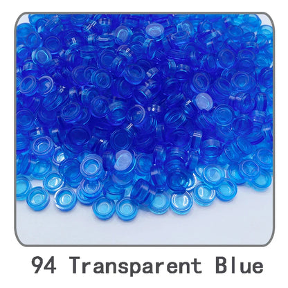 1000Pcs Tile 1x1 Round Building Blocks | 52 Color DIY Educational Creative Toy Set