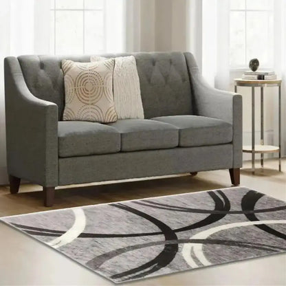 Tapis Moderne Géométrique Abstrait en Cristal pour Salon, Chambre à Coucher, Décoration de Sol, Tapis Antidérapant Lavable