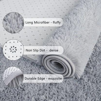 VIKAMA Soft Running Rug, Plush And Fluffy Bedroom And Living Room Carpet, Nursery And Children's Room Floor Mat For Home Decor