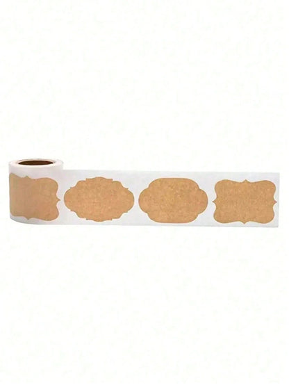 300pcs Solid Color Kraft Paper Label Stickers | Multi-Purpose Writable Stickers for Students, School, and DIY Crafts