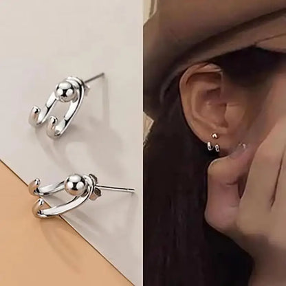 Korean Fashion Seven Star Zircon Earrings | Luxury Crystal Stars Stud Earrings