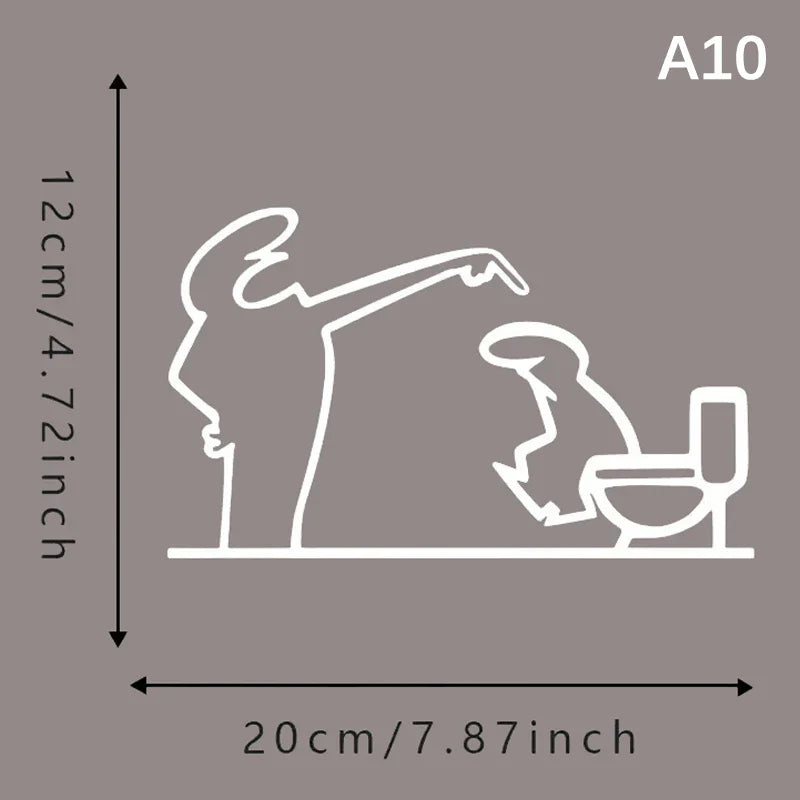 La Linea Minimalist Line Art Stickers | Modern Home Decor Door Decal