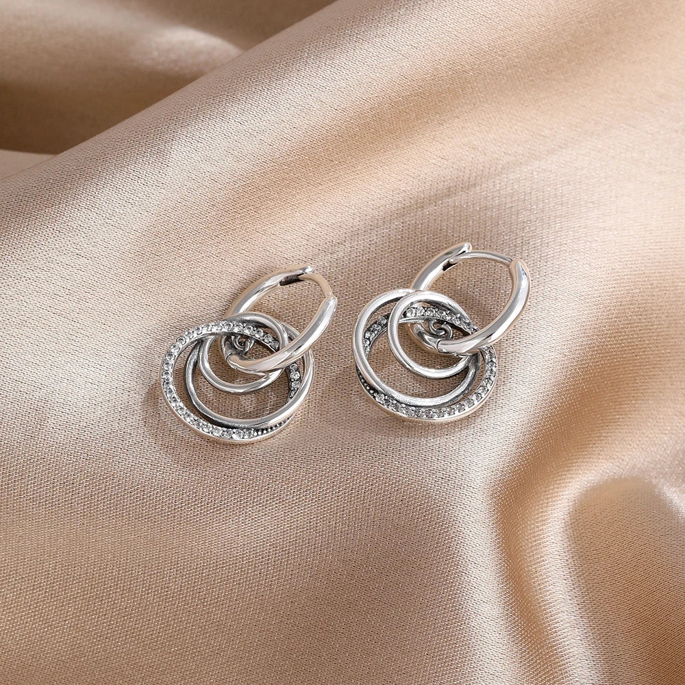 925 Silver Butterfly Heart Stud Earrings | Shining Zircon Jewelry Gift