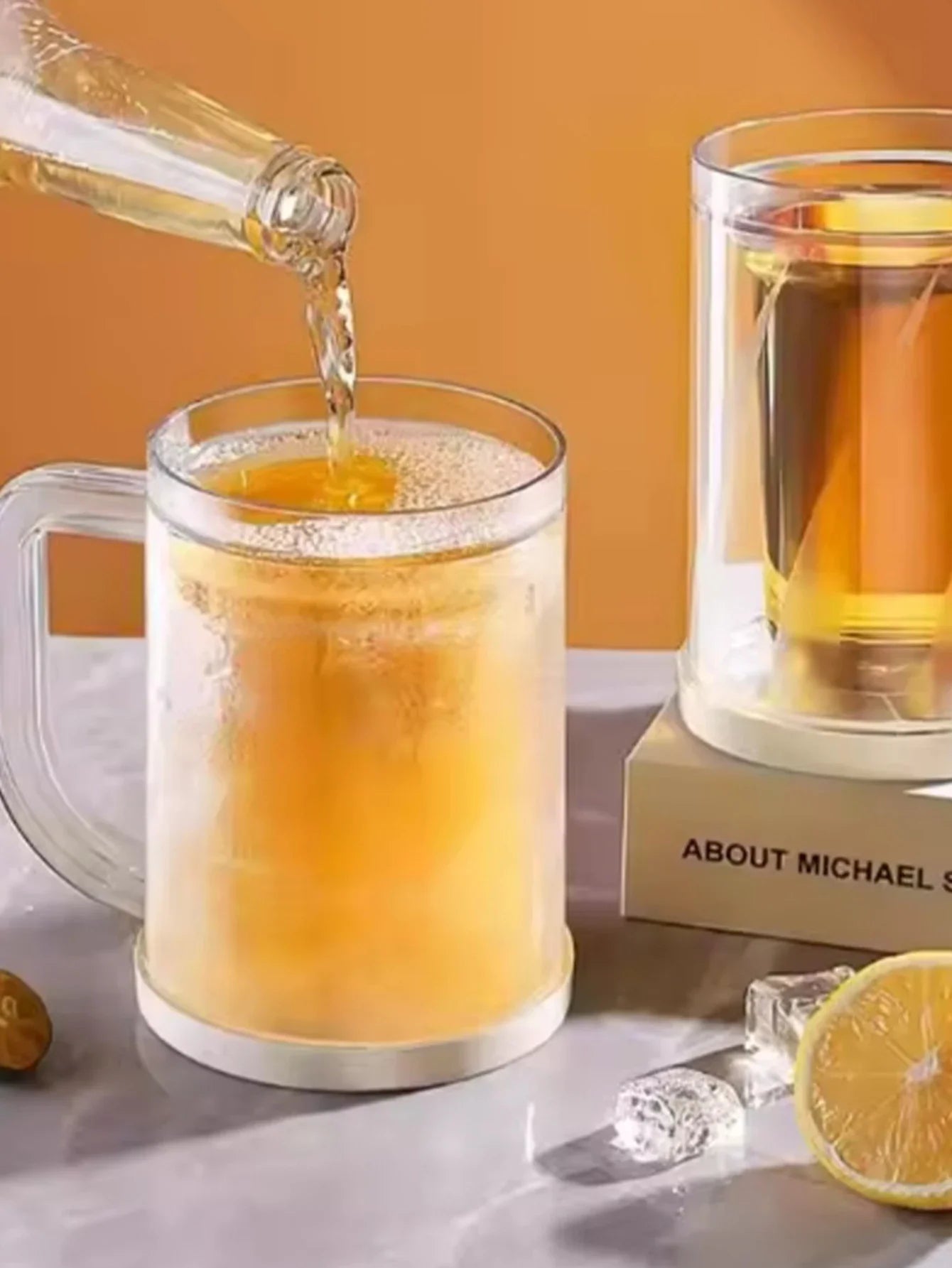2 Pieces Summer Double-Layer Refrigerated Ice Cups | Large Capacity Beverage Mugs