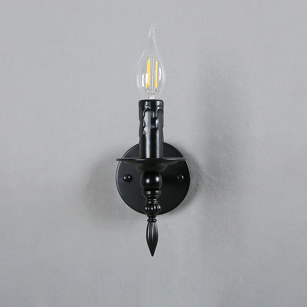 Vintage Industrial Wall Sconce Retro Candle Wall Lamp Bedside Stair Hallway