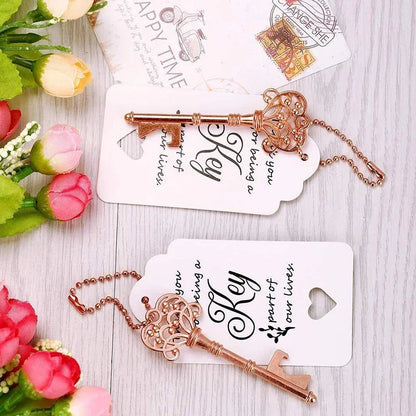50Pcs Crown Key Bottle Opener Beer Wine Opener Wedding Favors Gifts for Guests Rustic Home  Party Decoration Gift