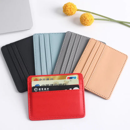 1Pc Pu Leather ID Card Holder | Candy Color Multi Slot Slim Card Case Wallet