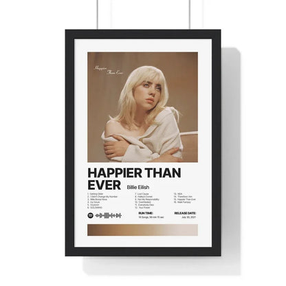 Rap Music Album Cover Happier Than Ever Poster Aesthetic Rapper Hip Hop Rock Canvas Wall Art Ideal for Room Decor