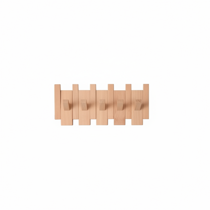 Wooden Piano Coat Rack Wall Mounted Solid Wood Hooks 4 6 8 Hook Organizer